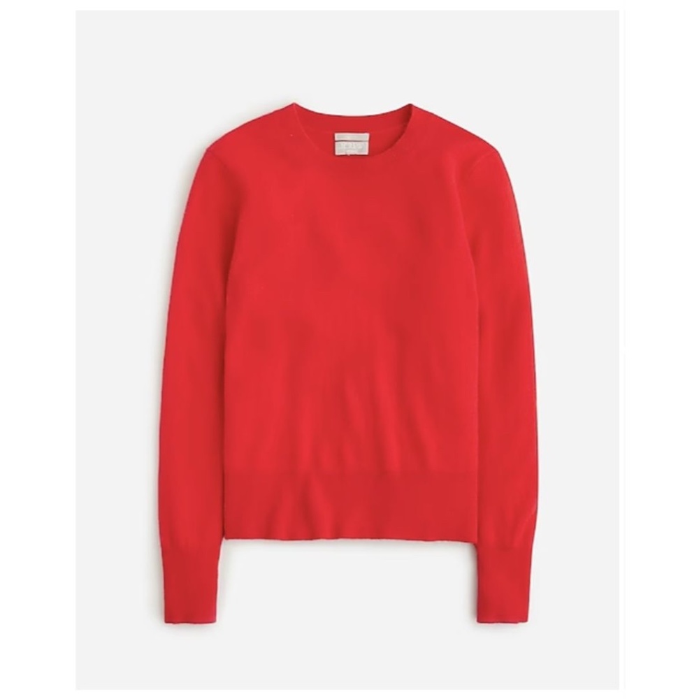 J. Crew Cashmere classic-fit crewneck sweater in Vibrant red Small